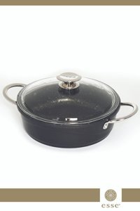 Esse Cam Kapaklı Döküm 24 cm Karnıyarık Tencere