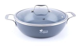 Essenso Ecotouch Bristol İndüksiyon Cam Kapaklı Granit 28 cm Derin Tencere