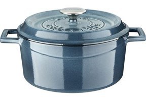 Lava Majolik Serisi Döküm 24 cm Derin Tencere Gri