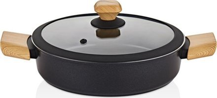 Falez Auris ARS-3008 Cam Kapaklı Alüminyum 24 cm Karnıyarık Tencere