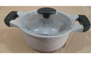 Thermoad Vizon Cam Kapaklı Granit 18 cm Derin Tencere