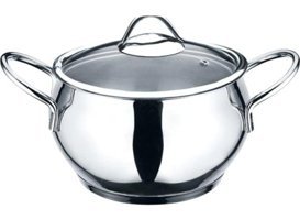 Kahramanlar Elit KAH D704 Cam Kapaklı Çelik 24 cm Derin Tencere