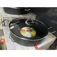 Tuna House No:32 Cam Kapaklı Granit 32 cm Basık Tencere