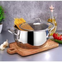 Cosiness Cam Kapaklı Çelik 22 cm Derin Tencere