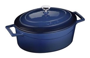 Lava Döküm 25 cm Derin Tencere Mavi