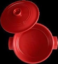 Emile Henry Burgundy 344525 Döküm Derin Tencere
