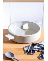 Acar Ultimate Pro BFT-05941 Cam Kapaklı Seramik 30 cm Basık Tencere