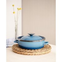 Madame Coco La Garde Döküm 24 cm Basık Tencere Mavi