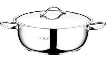 Oms Collection 2006 Paslanmaz Çelik 24 cm Basık Tencere