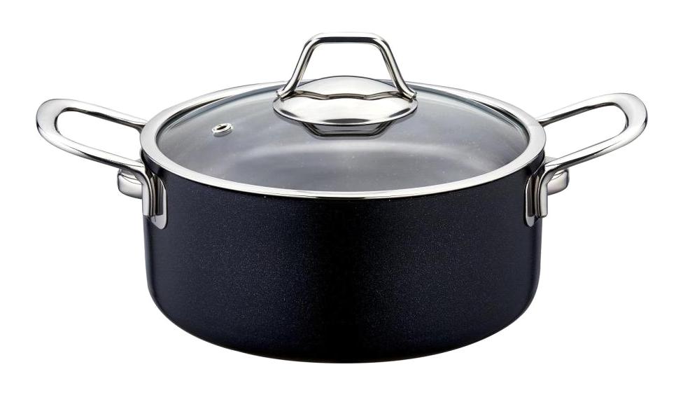 Evimsaray Zest Gusto Cam Kapaklı Granit 22 cm Derin Tencere