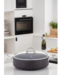 Transformacion 720307 Cam Kapaklı Granit 32 cm Basık Tencere