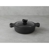 English Home Prime Expert Cam Kapaklı Alüminyum 26 cm Basık Tencere