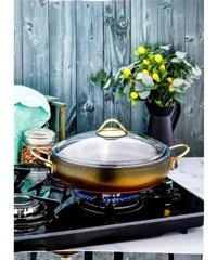 Özlife Rodi Cam Kapaklı Granit 24 cm Karnıyarık Tencere
