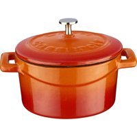 Lava Folk Mini Döküm 10 cm Derin Tencere Turuncu