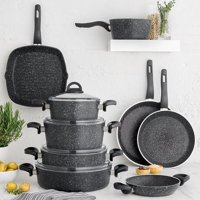 Karaca Bio Dark Stone Cam Kapaklı Granit 26 cm Karnıyarık Tencere