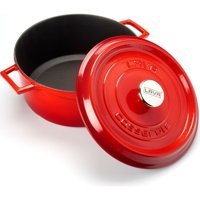 Lava Döküm 28 cm Derin Tencere Kırmızı