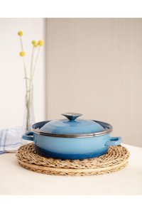 Madame Coco La Garde Döküm 24 cm Basık Tencere Turkuaz