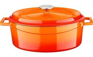 Lava Döküm 27 cm Derin Tencere Turuncu
