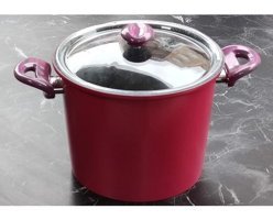 Essenso Cam Kapaklı Döküm-Granit 22 cm Derin Tencere