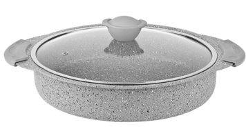 Oms Collection 3322 Cam Kapaklı Paslanmaz Çelik 32 cm Karnıyarık Tencere