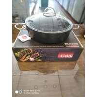 Oms Collection Cam Kapaklı Döküm Basık Tencere