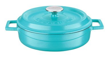Lava Spring Döküm 24 cm Basık Tencere Siyah