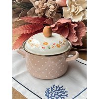 Rossev Güzgülü Emaye 16 cm Derin Tencere