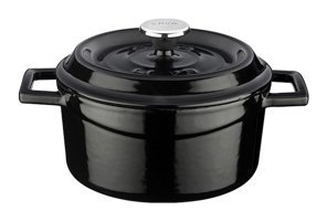 Lava Trendy Döküm 18 cm Derin Tencere Siyah