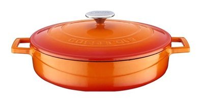 Lava Folk Demir Döküm 28 cm Basık Tencere Turuncu