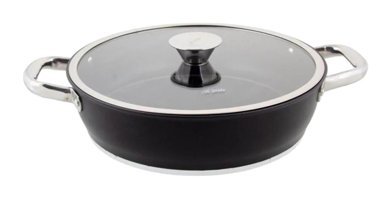 Aryıldız Trendy Prestige İndüksiyon Cam Kapaklı Granit 26 cm Basık Tencere