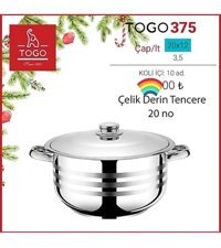 Togo Çelik 20 cm Derin Tencere