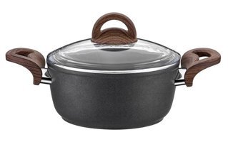 Neva New N2293 Cam Kapaklı Granit 24 cm Derin Tencere