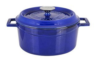 Lava Premium Demir Döküm 24 cm Derin Tencere Mavi