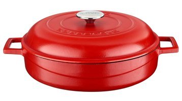 Lava Spring Döküm 28 cm Basık Tencere Kırmızı