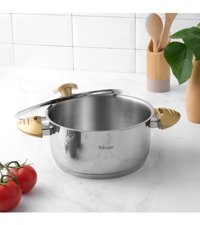 Hisar Lizbon Ideal Mini İndüksiyon Cam Kapaklı Çelik 18 cm Karnıyarık Tencere