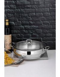 Cooker Lara Cam Kapaklı Paslanmaz Çelik 28 cm Karnıyarık Tencere