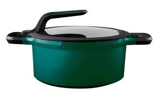 Berghoff Gem Stay Cool 8501023 Cam Kapaklı Döküm 28 cm Derin Tencere