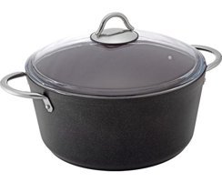 Bonera Pro Plus Cam Kapaklı Granit 24 cm Derin Tencere