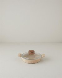 English Home Mocha Mini Cam Kapaklı Alüminyum 22 cm Basık Tencere