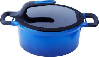 Berghoff Gem Stay Cool 8501330 Cam Kapaklı Döküm 24 cm Derin Tencere