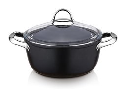 Saflon SF3622TT Cam Kapaklı Titanyum 22 cm Derin Tencere