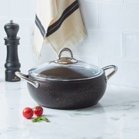 Karaca Avanos Black Gold Cam Kapaklı Granit 24 cm Derin Tencere