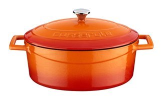 Lava Folk Döküm 21 cm Derin Tencere Turuncu