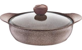 Oms Collection 3320 Cam Kapaklı Granit Karnıyarık Tencere