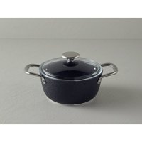 English Home Charm Cam Kapaklı Granit 20 cm Derin Tencere