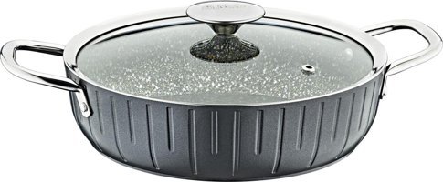 Oms Collection Colonna Cam Kapaklı Granit 24 cm Karnıyarık Tencere
