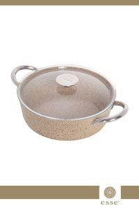 Esse Cam Kapaklı Granit 26 cm Karnıyarık Tencere