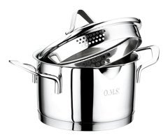 Oms Collection 2039 Paslanmaz Çelik 20 cm Derin Tencere