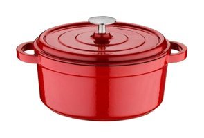 Olika Iron Demir Döküm 24 cm Derin Tencere Kırmızı