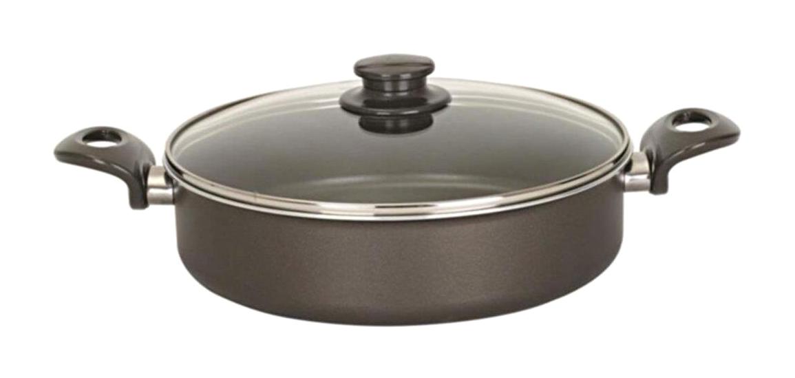 Mehtap Onyx Cam Kapaklı Teflon 32 cm Karnıyarık Tencere